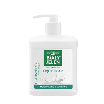 Biały Jeleń Daily Skin Care moisturising liquid soap with goat’s milk in a pump bottle
