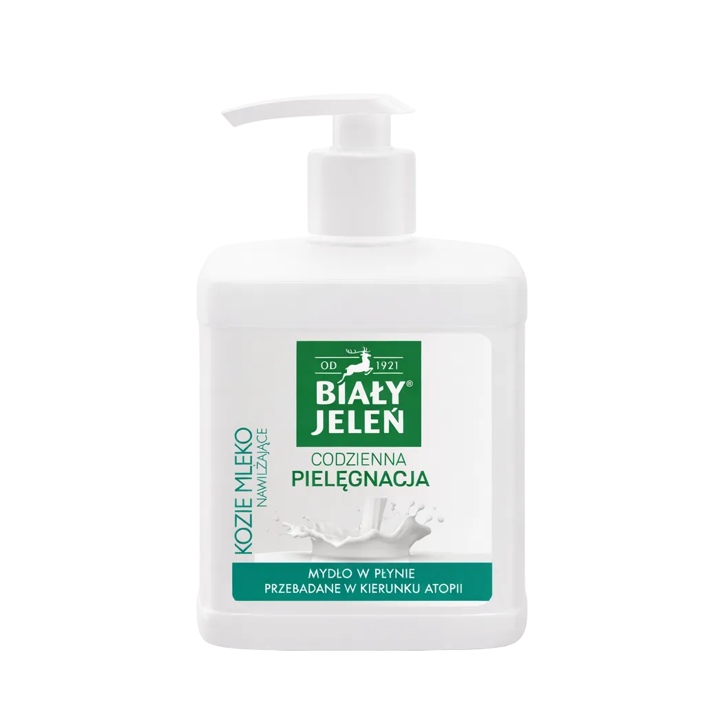 Biały Jeleń Daily Skin Care moisturising liquid soap with goat’s milk in a pump bottle