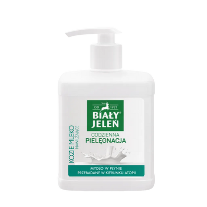Biały Jeleń Daily Skin Care moisturising liquid soap with goat’s milk in a pump bottle