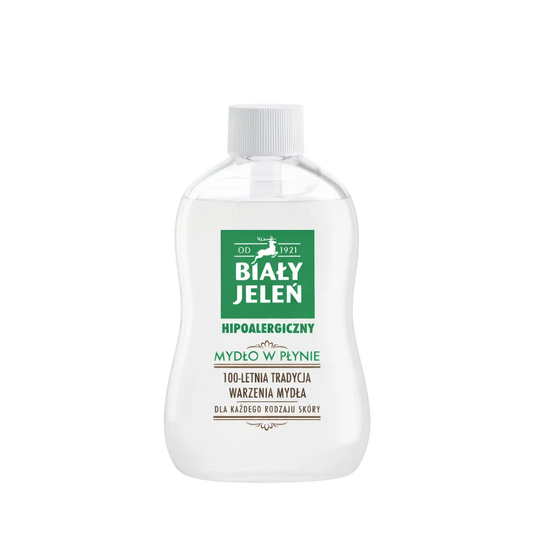 Biały Jeleń gentle liquid soap in a refill bottle