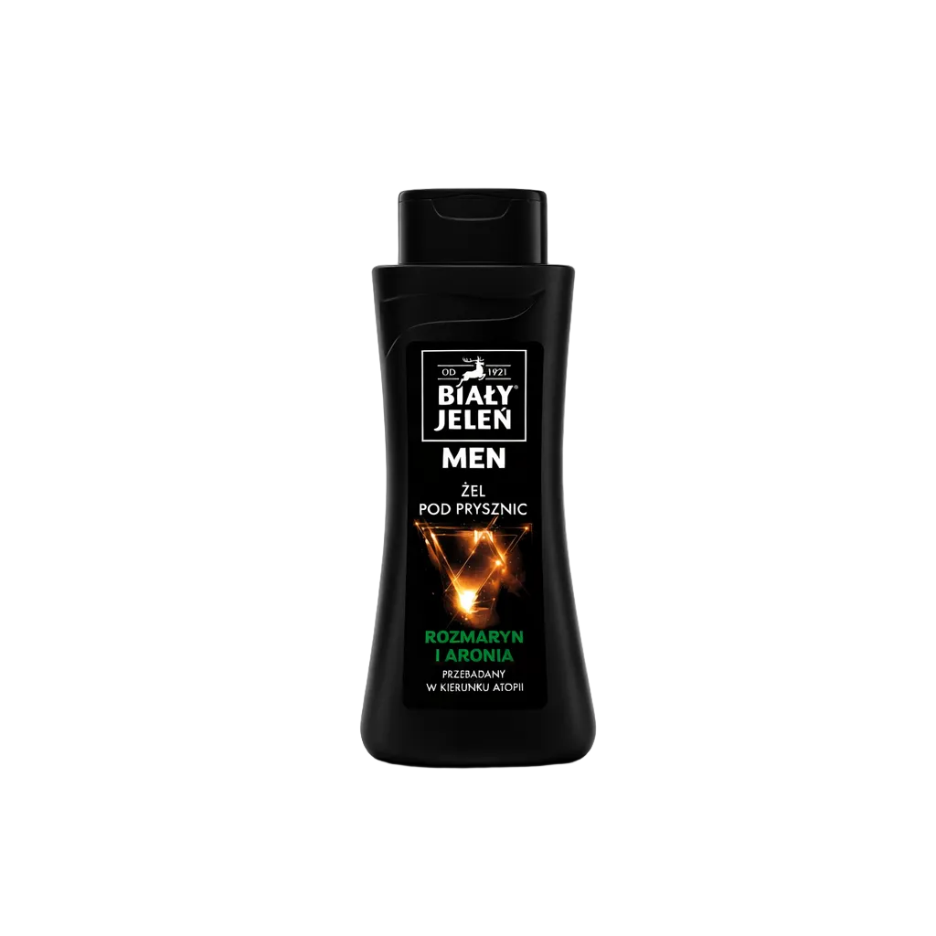 Biały Jeleń Men invigorating shower gel with rosemary and aronia, 300 ml