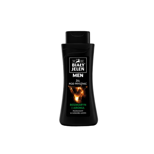 Biały Jeleń Men invigorating shower gel with rosemary and aronia, 300 ml