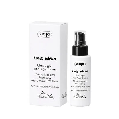 Ziaja Goat’s Milk ultra-light anti-age face cream with SPF 15