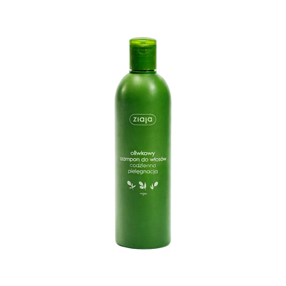 Ziaja Olive Daily Care shampoo in a green bottle