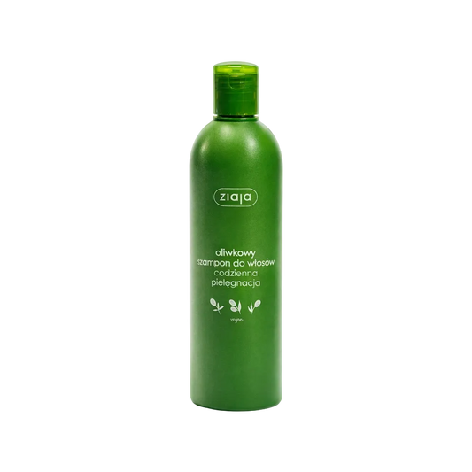 Ziaja Olive Daily Care shampoo in a green bottle