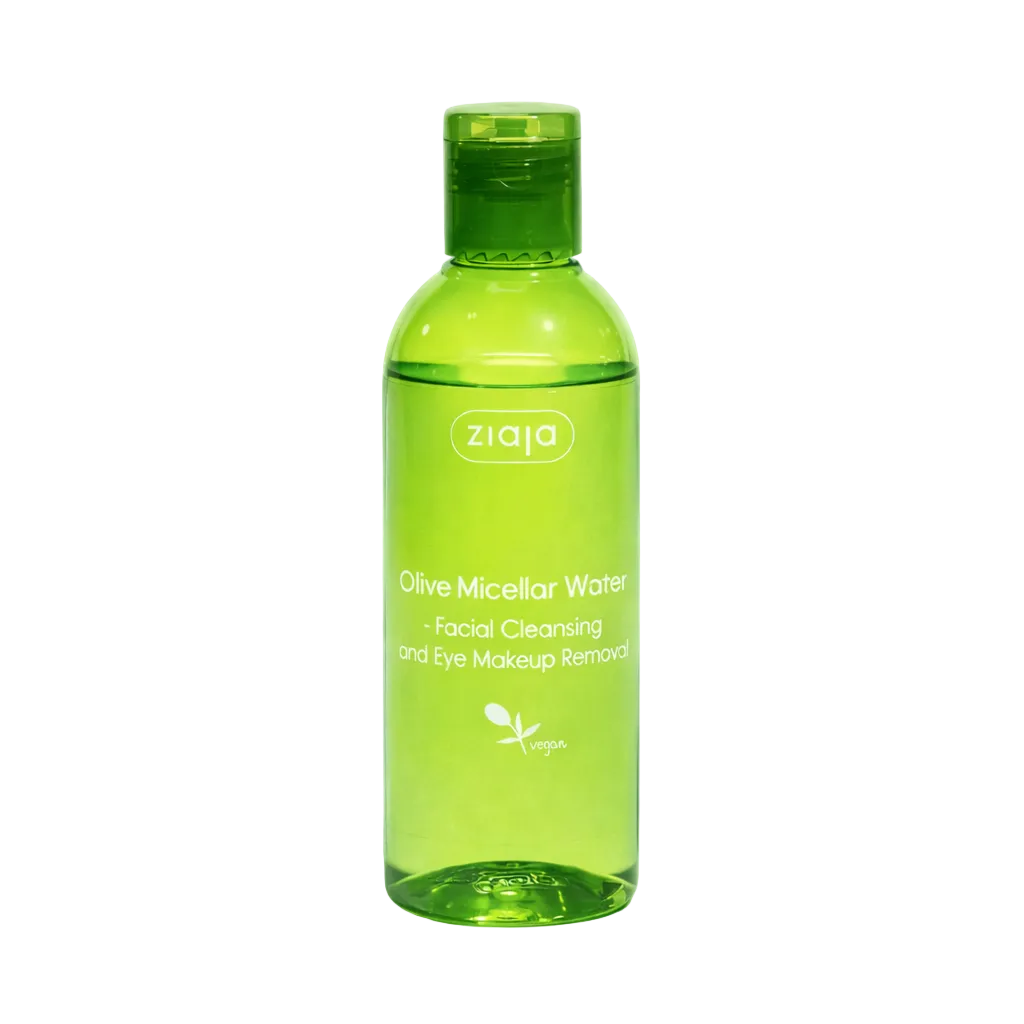 Ziaja Olive vegan micellar water for facial cleansing and eye makeup removal