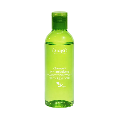 Ziaja Olive vegan micellar water for facial cleansing and eye makeup removal