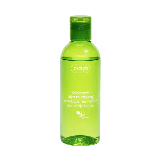 Ziaja Olive vegan micellar water for facial cleansing and eye makeup removal