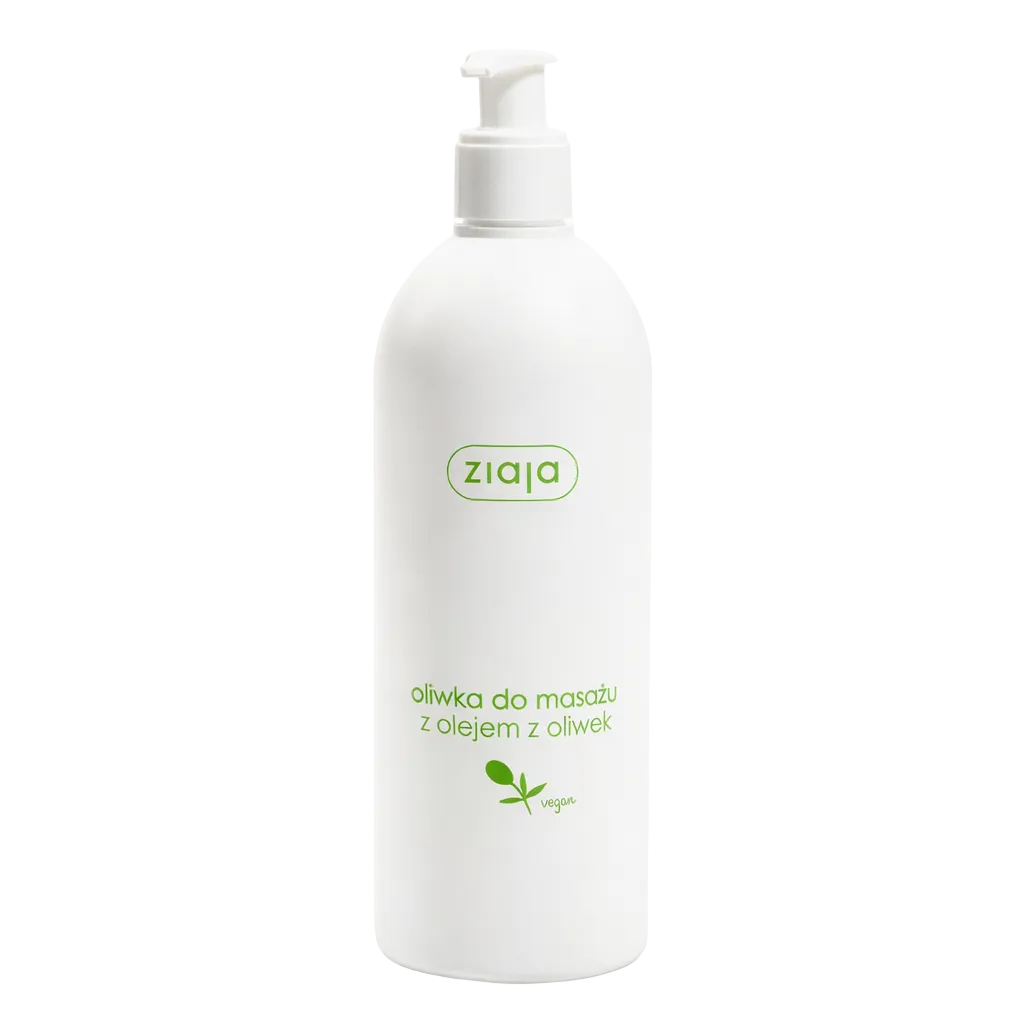 Ziaja Olive massage oil in a convenient pump bottle