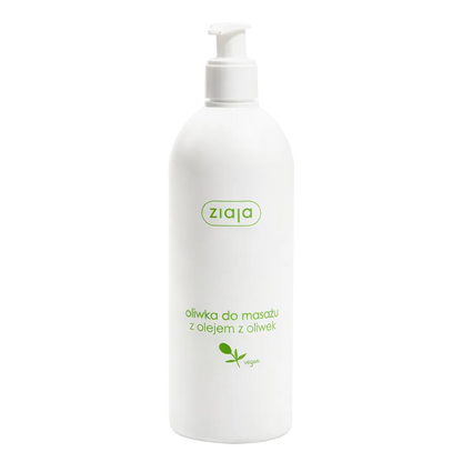 Ziaja Olive massage oil in a convenient pump bottle